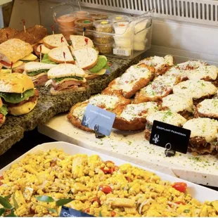 a variety of sandwiches