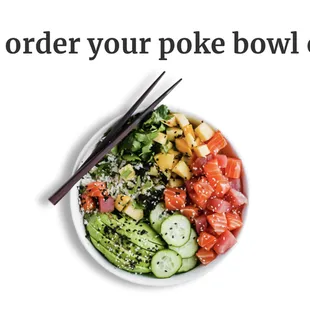 a bowl of food with chopsticks