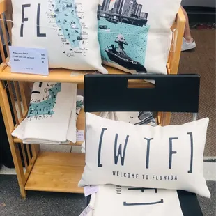 two pillows on a chair