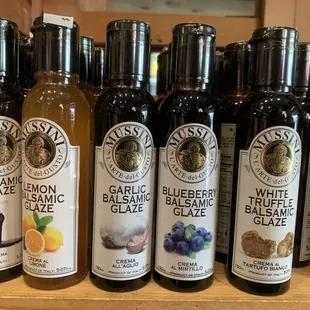 bottles of balsamic glaze