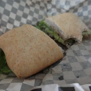 tuna sandwich on grilled bread; the bread was actually REALLY good!