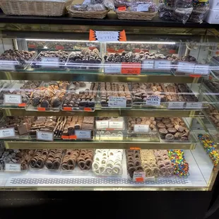 a display of chocolates