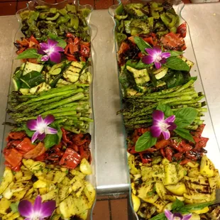 Grilled veggie trays