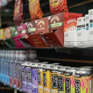 a variety of beverages