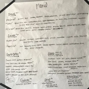 Menu June 2nd 2023