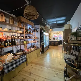 a wide view of the store