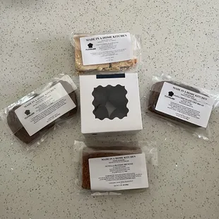 Flourless baked goods. They go fast. Best gluten free products in El Dorado county and beyond