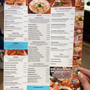 Menu (as of May 2022)