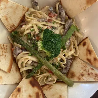 Ribeye Steak Alfredo