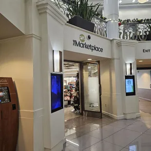 the entrance to the store