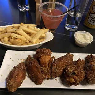 Lemon pepper wing &amp; truffle fries