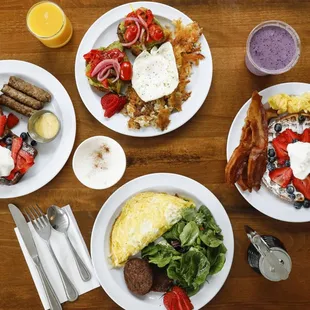 Sweet and savory menu options.