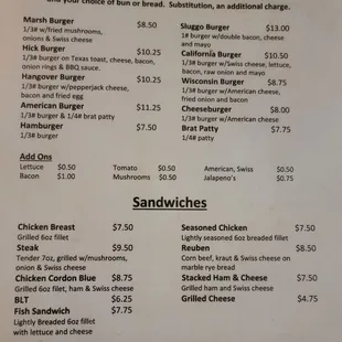 Menu as of 2/24/2023