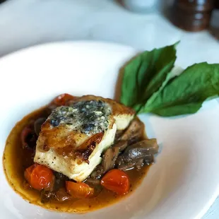 Wood roasted sustainably caught Icelandic cod