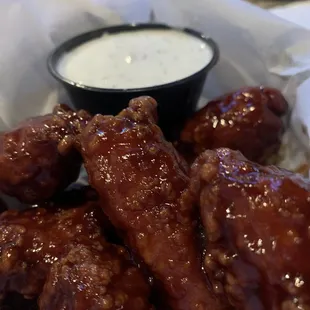 BBQ boneless wings
