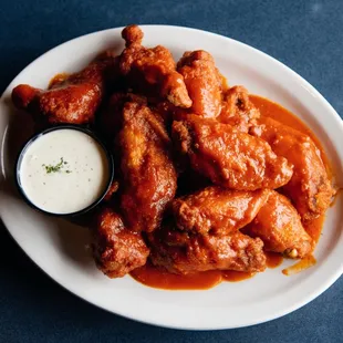 Bone-in Buffalo wings with house made ranch!