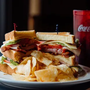 Stacked Club with a side of chips