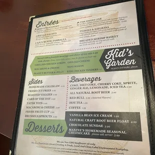 the menu