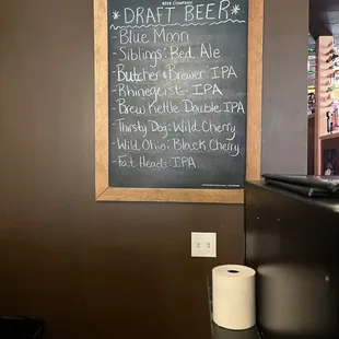 the menu
