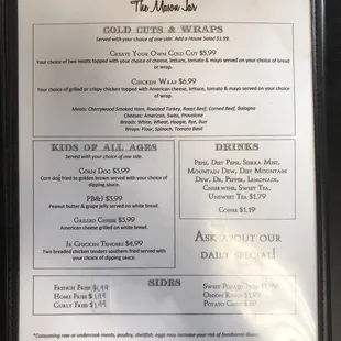 Lunch menu page 3