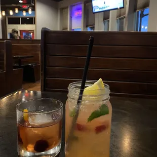 Old Fashioned + strawberry limeade