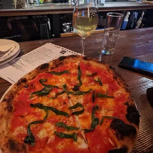 Margherita Pizza ,cider