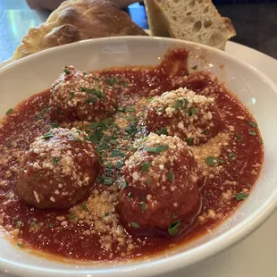 Meatballs with focaccia