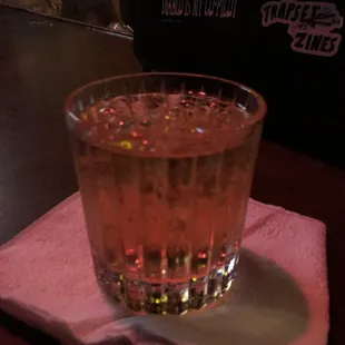 Jameson on the rocks. Almost the whole bottle in this glass.