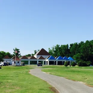 Clubhouse from the 9th hole on The Woods