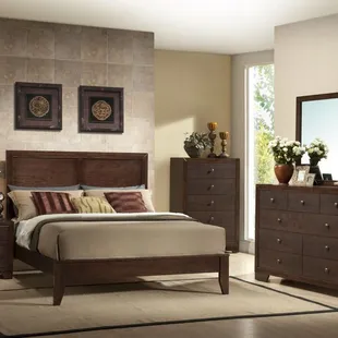 Queen Frame, 1 NIghtstand, Dresser and Mirror! Only $549! KIng Size $649! Add Tall Chest for only $189, or a extra NIghstand for only $79