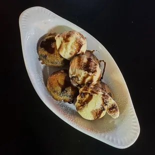 Fried Oreos and ice cream