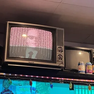 a man on a television
