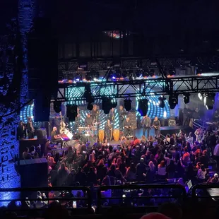 Several stairs with view of stage