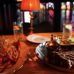 Lobster Thermidor and Dry Aged Porterhouse Steak