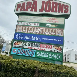 Sign for the entrance