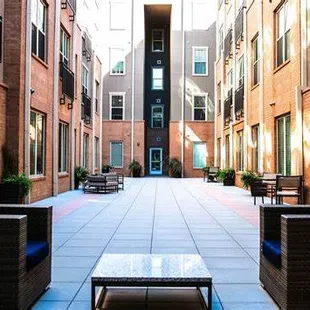 courtyards are in all Maywood buildings. Grills are also available for use.