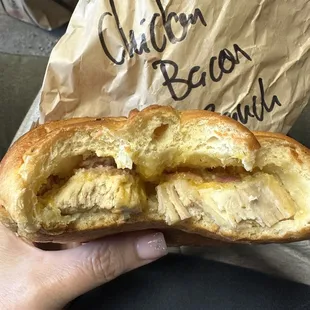 Chicken bacon ranch zombie. Stuffed with a ton of chicken.