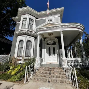 Outside beautiful victorian house