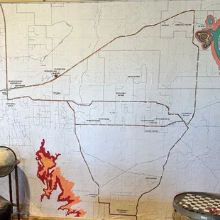 Giant (8'x8') wall map of all the wineries in the area! 5/2024