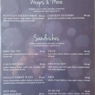 Menu 2/2