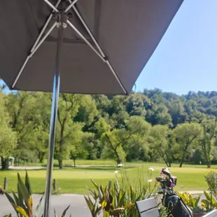 Our beautiful view from our outdoor table.