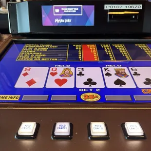 We sat at the bar and played a bit before we ate... a bit awkward to balance a plate and play at the same time when our food came.