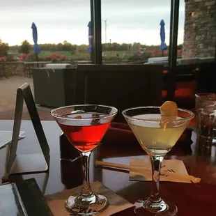 Enjoying the cocktails