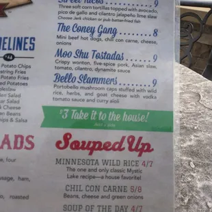 chicken wings and fried chicken, menu