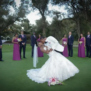 Taking her breath away with a kiss.