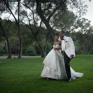 Taking a stroll after our vows just before we dance the night away at our wonderful wedding reception.