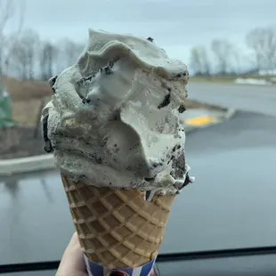 Cookies &amp; Cream custard on a rainy day
