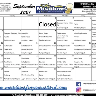 September 2021 FOD Calendar!