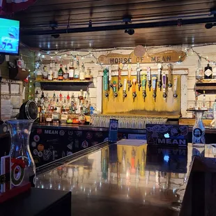 a bar with lots of liquor