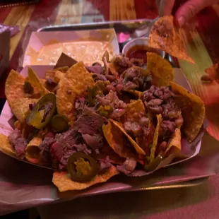 Nachos with Brisket - DAMN GOOD
